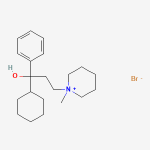 molecular formula C21H34BrNO B14707904 1-(3-Cyclohexyl-3-hydroxy-3-phenylpropyl)-1-methylpiperidinium bromide CAS No. 21100-34-5