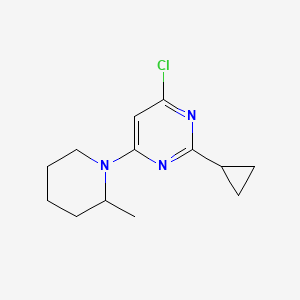 B1470795 4-Chloro-2-cyclopropyl-6-(2-methylpiperidin-1-yl)pyrimidine CAS No. 1412954-66-5