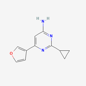 B1470805 2-Cyclopropyl-6-(furan-3-yl)pyrimidin-4-amine CAS No. 1412956-46-7