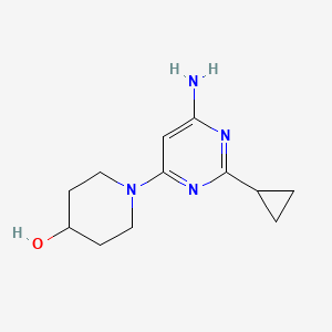 molecular formula C12H18N4O B1470808 1-(6-氨基-2-环丙基嘧啶-4-基)哌啶-4-醇 CAS No. 1507891-27-1