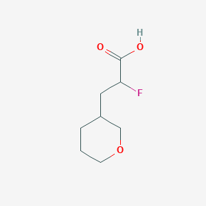 B1470810 2-Fluoro-3-(oxan-3-yl)propanoic acid CAS No. 1536021-84-7