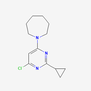 B1470818 1-(6-Chloro-2-cyclopropylpyrimidin-4-yl)azepane CAS No. 1507615-83-9