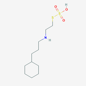 Ethanethiol, 2-(3-cyclohexylpropyl)amino-, hydrogen sulfate (ester)