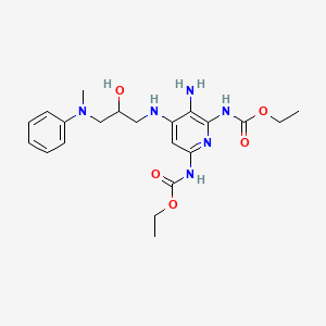 ethyl N-[3-amino-6-(ethoxycarbonylamino)-4-[[2-hydroxy-3-(N-methylanilino)propyl]amino]pyridin-2-yl]carbamate