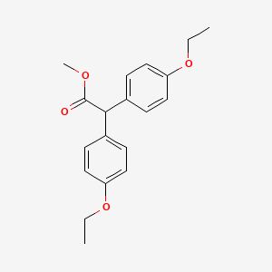 molecular formula C19H22O4 B14708411 Benzeneacetic acid, 4-ethoxy-alpha-(4-ethoxyphenyl)-, methyl ester CAS No. 21749-90-6