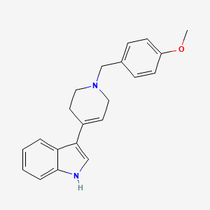 molecular formula C21H22N2O B1470847 3-{1-[(4-methoxyphenyl)methyl]-1,2,3,6-tetrahydropyridin-4-yl}-1H-indole CAS No. 1352550-72-1