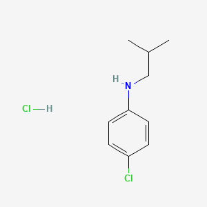 molecular formula C10H15Cl2N B1470852 4-chloro-N-(2-methylpropyl)aniline hydrochloride CAS No. 1394042-10-4