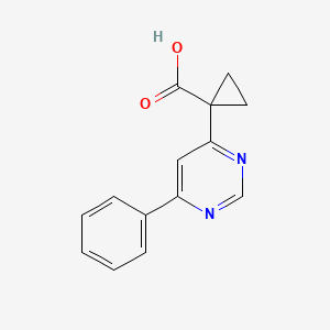 1-(6-Phenylpyrimidin-4-yl)cyclopropane-1-carboxylic acid