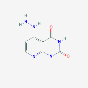 molecular formula C8H9N5O2 B1470864 5-hydrazino-1-methylpyrido[2,3-d]pyrimidine-2,4(1H,3H)-dione CAS No. 1447965-85-6