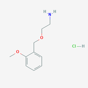 molecular formula C10H16ClNO2 B1470865 2-[(2-甲氧基苯基)甲氧基]乙-1-胺盐酸盐 CAS No. 1423027-97-7