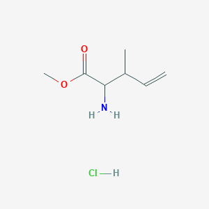 molecular formula C7H14ClNO2 B1470868 盐酸2-氨基-3-甲基戊-4-烯酸甲酯 CAS No. 1427378-65-1