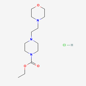 molecular formula C13H26ClN3O3 B14708793 1-Piperazinecarboxylic acid, 4-(2-morpholinoethyl)-, ethyl ester, hydrochloride CAS No. 24269-57-6