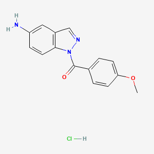 1H-Indazol-5-amine, 1-(4-methoxybenzoyl)-, monohydrochloride