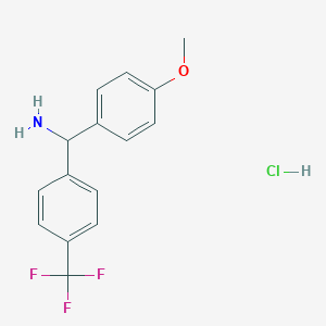 B1470891 (4-Methoxyphenyl)[4-(trifluoromethyl)phenyl]methanamine hydrochloride CAS No. 1443980-52-6