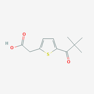 molecular formula C11H14O3S B1470895 [5-(2,2-Dimethylpropanoyl)-2-thienyl]essigsäure CAS No. 1447966-08-6