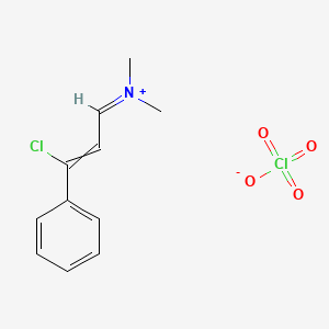 molecular formula C11H13Cl2NO4 B1470896 (3-Chloro-3-phenyl-allylidene)-dimethyl-ammonium perchlorate CAS No. 39812-71-0