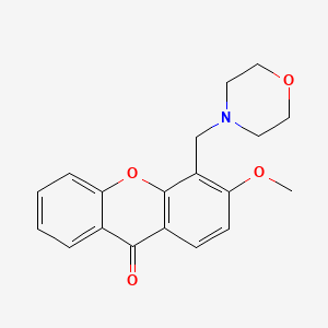 9H-Xanthen-9-one, 3-methoxy-4-(4-morpholinylmethyl)-