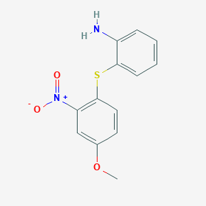 molecular formula C13H12N2O3S B14708984 2-[(4-Methoxy-2-nitrophenyl)sulfanyl]aniline CAS No. 24033-98-5