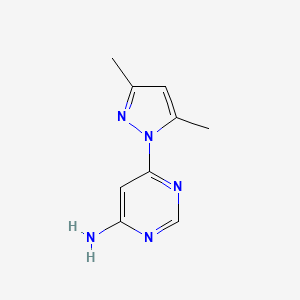 molecular formula C9H11N5 B1470900 6-(3,5-二甲基-1H-吡唑-1-基)嘧啶-4-胺 CAS No. 1447965-78-7