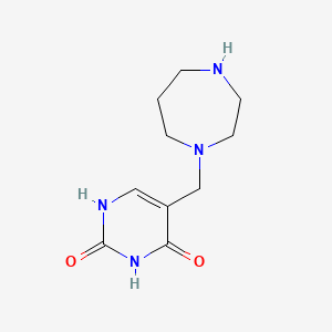 molecular formula C10H16N4O2 B1470901 5-(1,4-diazepan-1-ylmethyl)pyrimidine-2,4(1H,3H)-dione CAS No. 1428233-51-5