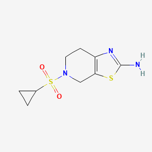 molecular formula C9H13N3O2S2 B1470902 5-(Cyclopropylsulfonyl)-4,5,6,7-tetrahydro[1,3]thiazolo[5,4-c]pyridin-2-amine CAS No. 1447965-93-6
