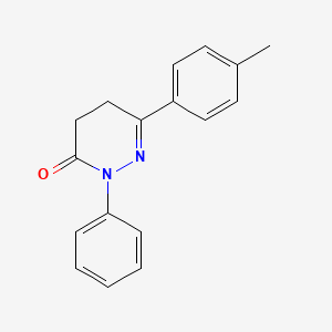 3(2H)-Pyridazinone, 4,5-dihydro-6-(4-methylphenyl)-2-phenyl-