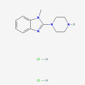 molecular formula C12H18Cl2N4 B1470907 1-methyl-2-piperazin-1-yl-1H-benzimidazole dihydrochloride CAS No. 1426290-55-2