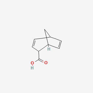 molecular formula C9H10O2 B14709070 Bicyclo[3.2.1]octa-3,6-diene-2-carboxylic acid CAS No. 23085-05-4