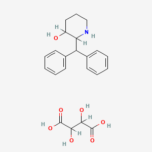 2-benzhydrylpiperidin-3-ol;2,3-dihydroxybutanedioic acid