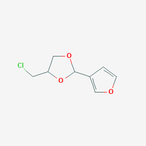 molecular formula C8H9ClO3 B1470914 4-(Chloromethyl)-2-(furan-3-yl)-1,3-dioxolane CAS No. 1706460-29-8