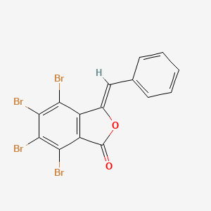 molecular formula C15H6Br4O2 B14709146 3-Benzylidene-4,5,6,7-tetrabromoisobenzofuran-1(3H)-one CAS No. 19320-05-9