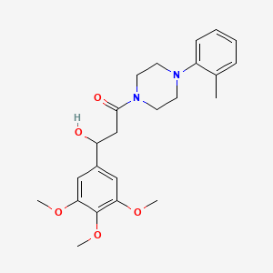 1-(beta-Hydroxy-3,4,5-trimethoxyhydrocinnamoyl)-4-o-tolyl-piperazine