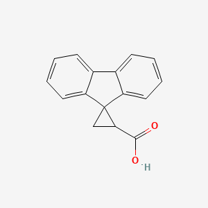 molecular formula C16H12O2 B14709179 Spiro[cyclopropane-2,9'-fluorene]-1-carboxylic acid CAS No. 22052-23-9