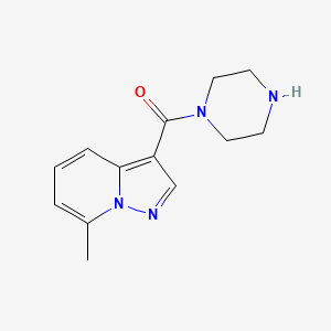 molecular formula C13H16N4O B1470918 7-Methyl-3-(piperazin-1-ylcarbonyl)pyrazolo[1,5-a]pyridine CAS No. 1428233-82-2