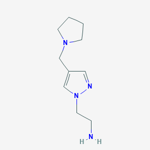 {2-[4-(pyrrolidin-1-ylmethyl)-1H-pyrazol-1-yl]ethyl}amine