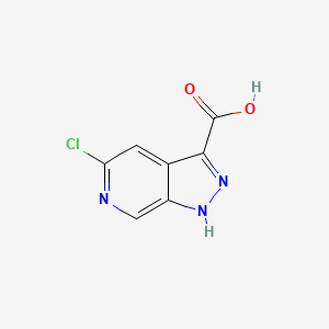 molecular formula C7H4ClN3O2 B1470924 5-Chloro-1H-pyrazolo[3,4-C]pyridine-3-carboxylic acid CAS No. 1260664-22-9