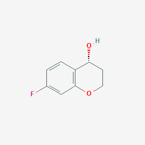 molecular formula C9H9FO2 B1470926 (4R)-7-氟-3,4-二氢-2H-1-苯并吡喃-4-醇 CAS No. 1270296-57-5