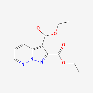 molecular formula C12H13N3O4 B1470934 Pyrazolo[1,5-b]pyridazine-2,3-dicarboxylic acid diethyl ester CAS No. 55259-42-2