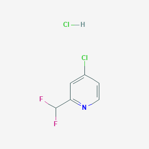 molecular formula C6H5Cl2F2N B1470935 4-氯-2-(二氟甲基)吡啶盐酸盐 CAS No. 1553437-88-9