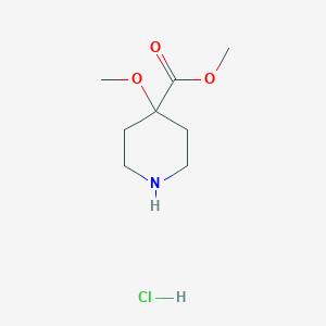 molecular formula C8H16ClNO3 B1470938 Methyl 4-methoxypiperidine-4-carboxylate hydrochloride CAS No. 1190314-13-6