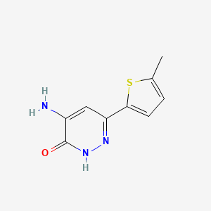 molecular formula C9H9N3OS B1470939 4-Amino-6-(5-metiltiofen-2-il)piridazin-3-ol CAS No. 1381399-86-5