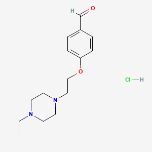 molecular formula C15H23ClN2O2 B1470940 4-[2-(4-Ethyl-1-piperazinyl)ethoxy]benzaldehyde hydrochloride CAS No. 1609409-34-8