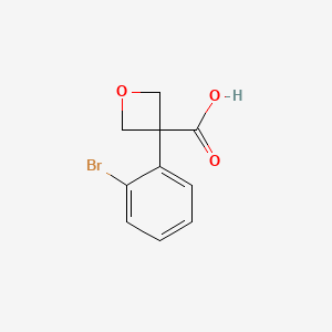 molecular formula C10H9BrO3 B1470945 3-(2-溴苯基)恶烷-3-羧酸 CAS No. 1706458-68-5