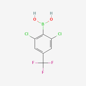 molecular formula C7H4BCl2F3O2 B1470947 2,6-ジクロロ-4-(トリフルオロメチル)フェニルボロン酸 CAS No. 1887240-36-9