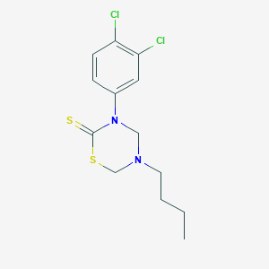 2H-1,3,5-Thiadiazine-2-thione, tetrahydro-5-butyl-3-(3,4-dichlorophenyl)-