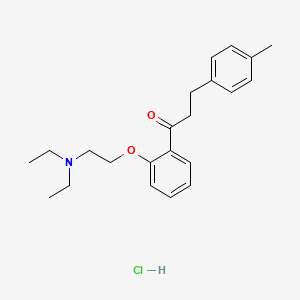 1-Propanone, 1-(2-(2-(diethylamino)ethoxy)phenyl)-3-(4-methylphenyl)-, hydrochloride