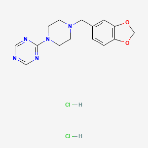 s-Triazine, 2-(4-piperonyl-1-piperazinyl)-, dihydrochloride