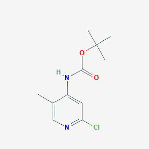 molecular formula C11H15ClN2O2 B1470956 叔丁基 2-氯-5-甲基吡啶-4-基氨基甲酸酯 CAS No. 1820717-60-9