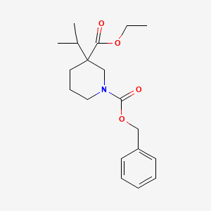 molecular formula C19H27NO4 B1470957 1-Cbz-3-异丙基哌啶-3-羧酸乙酯 CAS No. 1363166-26-0