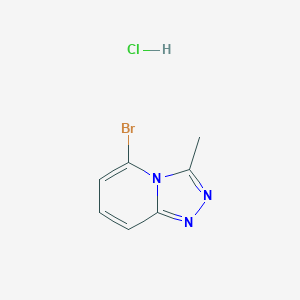 molecular formula C7H7BrClN3 B1470962 5-Bromo-3-methyl[1,2,4]triazolo[4,3-a]pyridine hydrochloride CAS No. 1984136-38-0